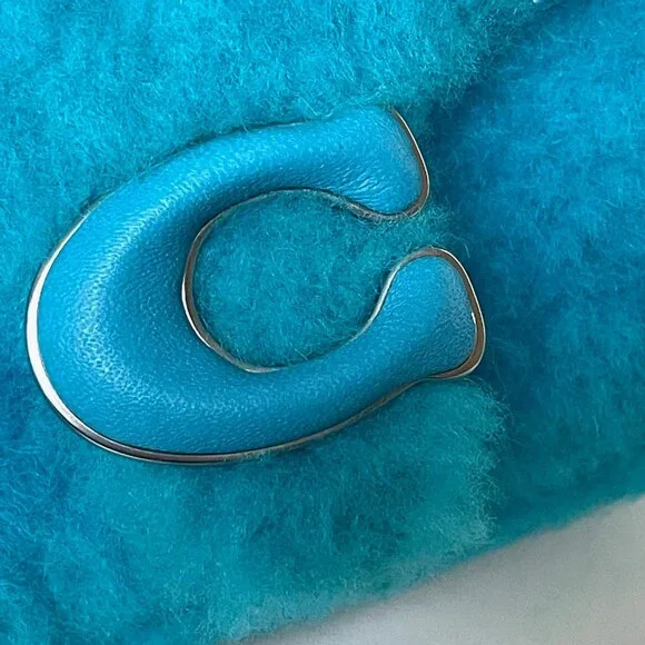 COACH x Lil Nas X Tabby 12 Shearling 2 Way Bag Montero Blue CP940 - Picture 8 of 14